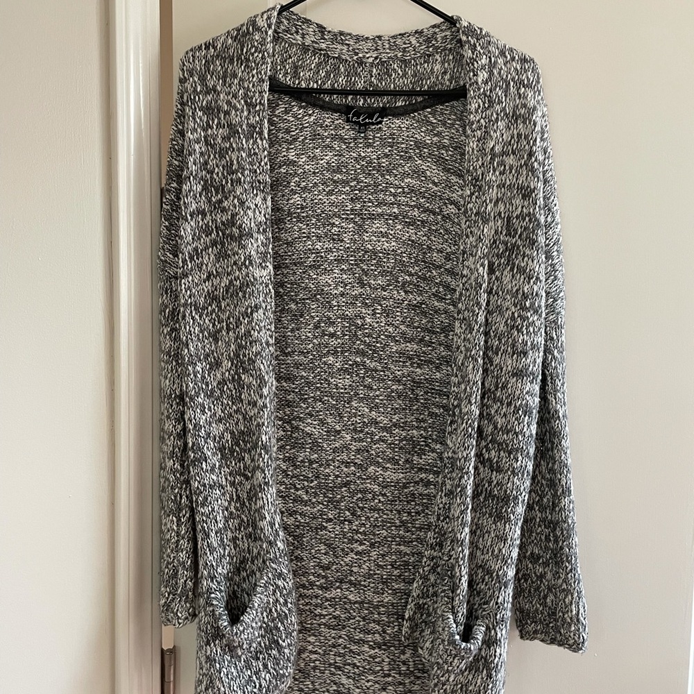 XS Aritzia heathered grey cardigan